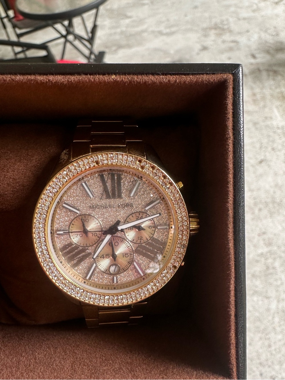 Michael Kors Gold Crystal-Accented Women's Watch